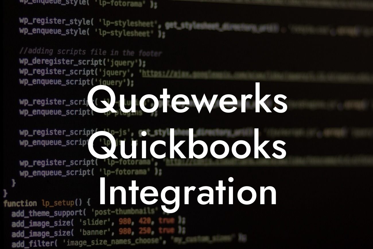 Quotewerks Quickbooks Integration