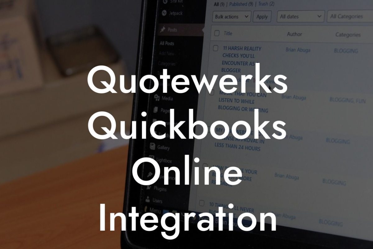 Quotewerks Quickbooks Online Integration