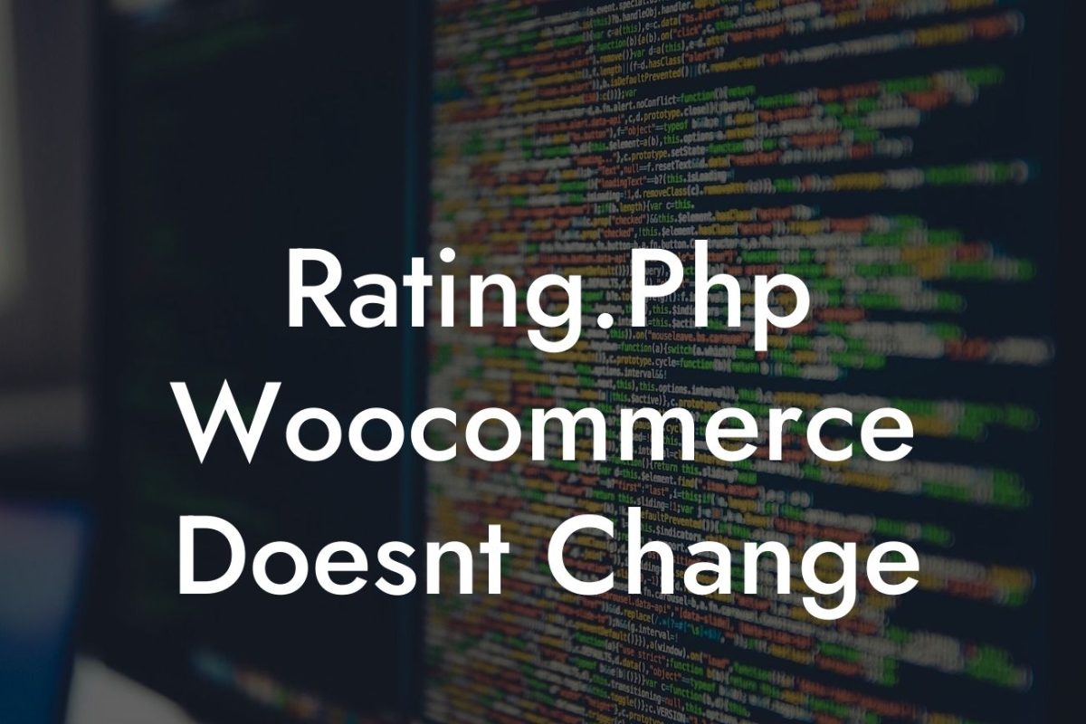 Rating.Php Woocommerce Doesnt Change