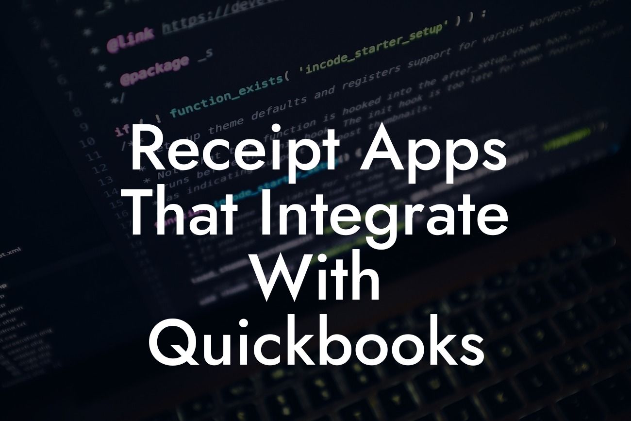 Receipt Apps That Integrate With Quickbooks