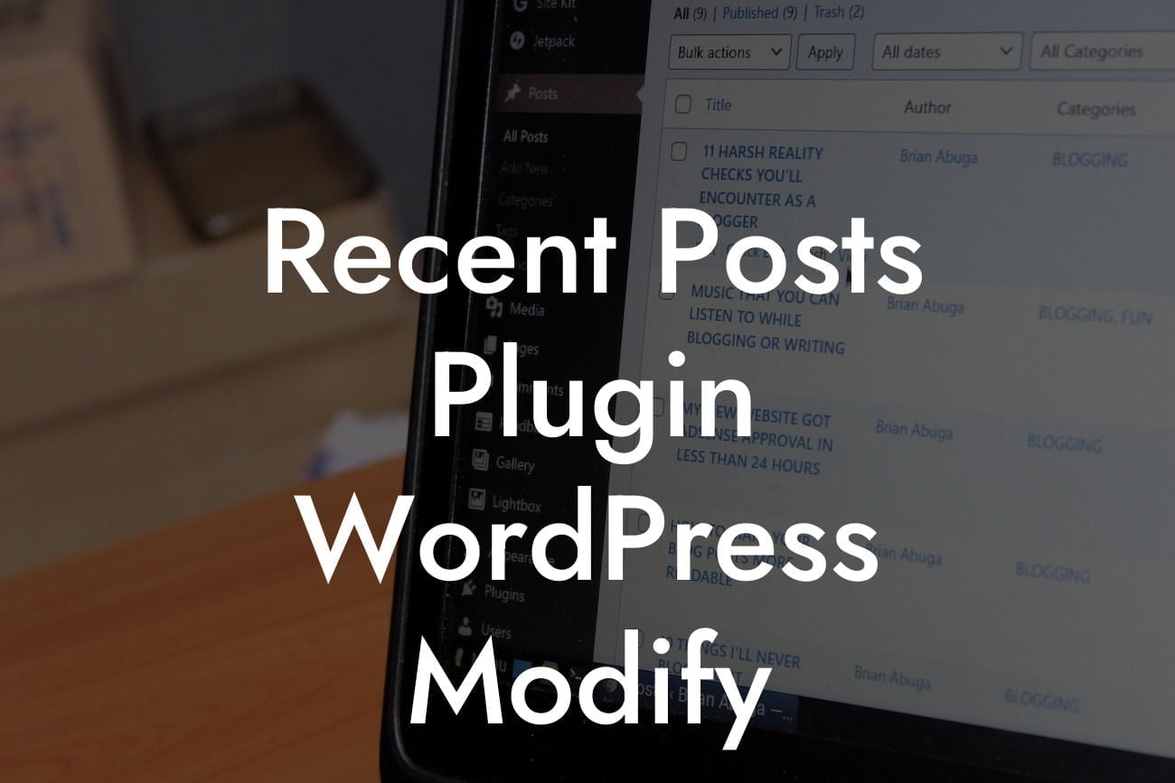 Recent Posts Plugin WordPress Modify