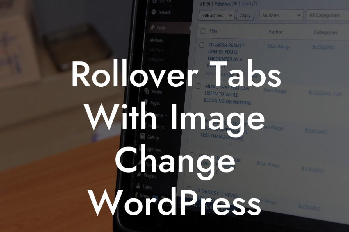 Rollover Tabs With Image Change WordPress