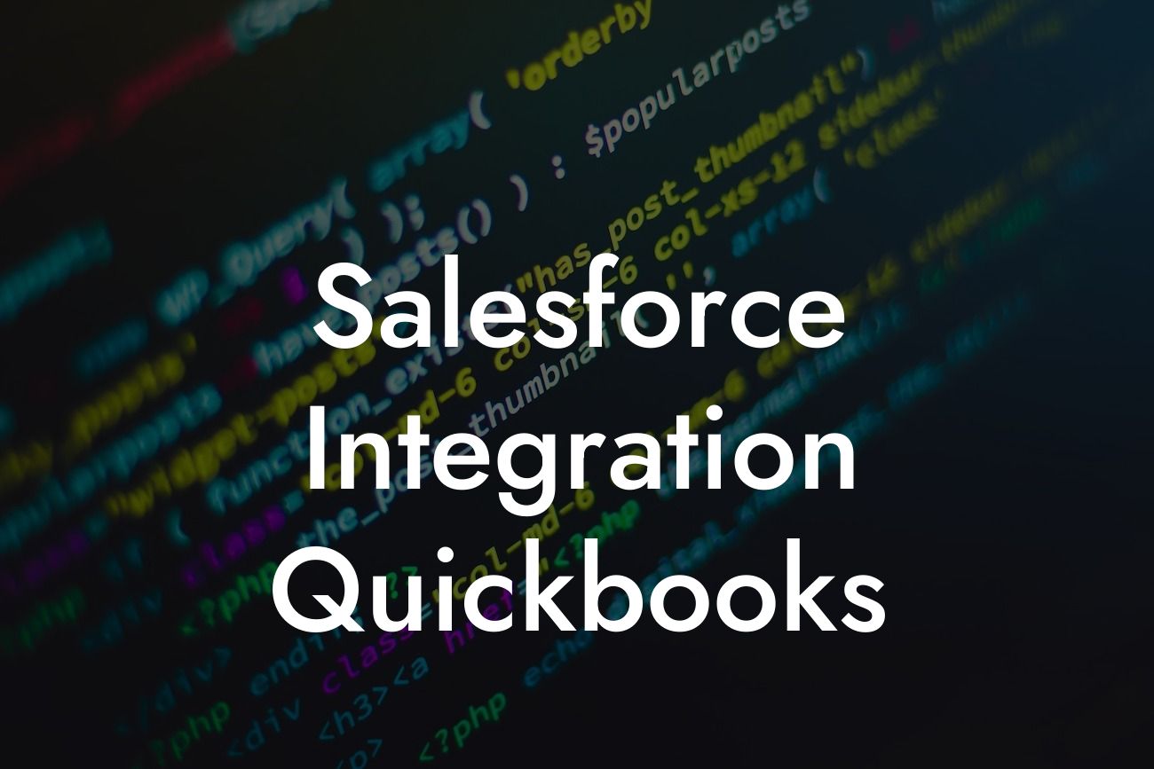 Salesforce Integration Quickbooks