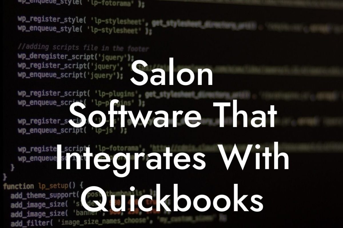 Salon Software That Integrates With Quickbooks