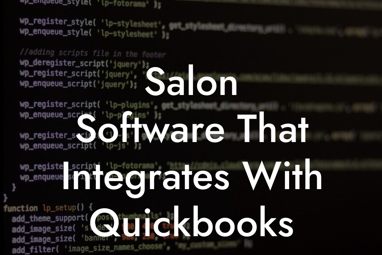 Salon Software That Integrates With Quickbooks