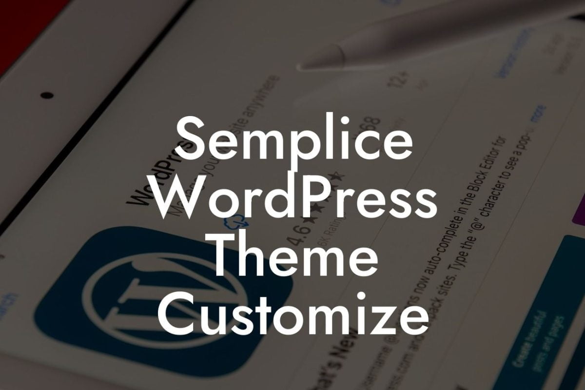 Semplice WordPress Theme Customize