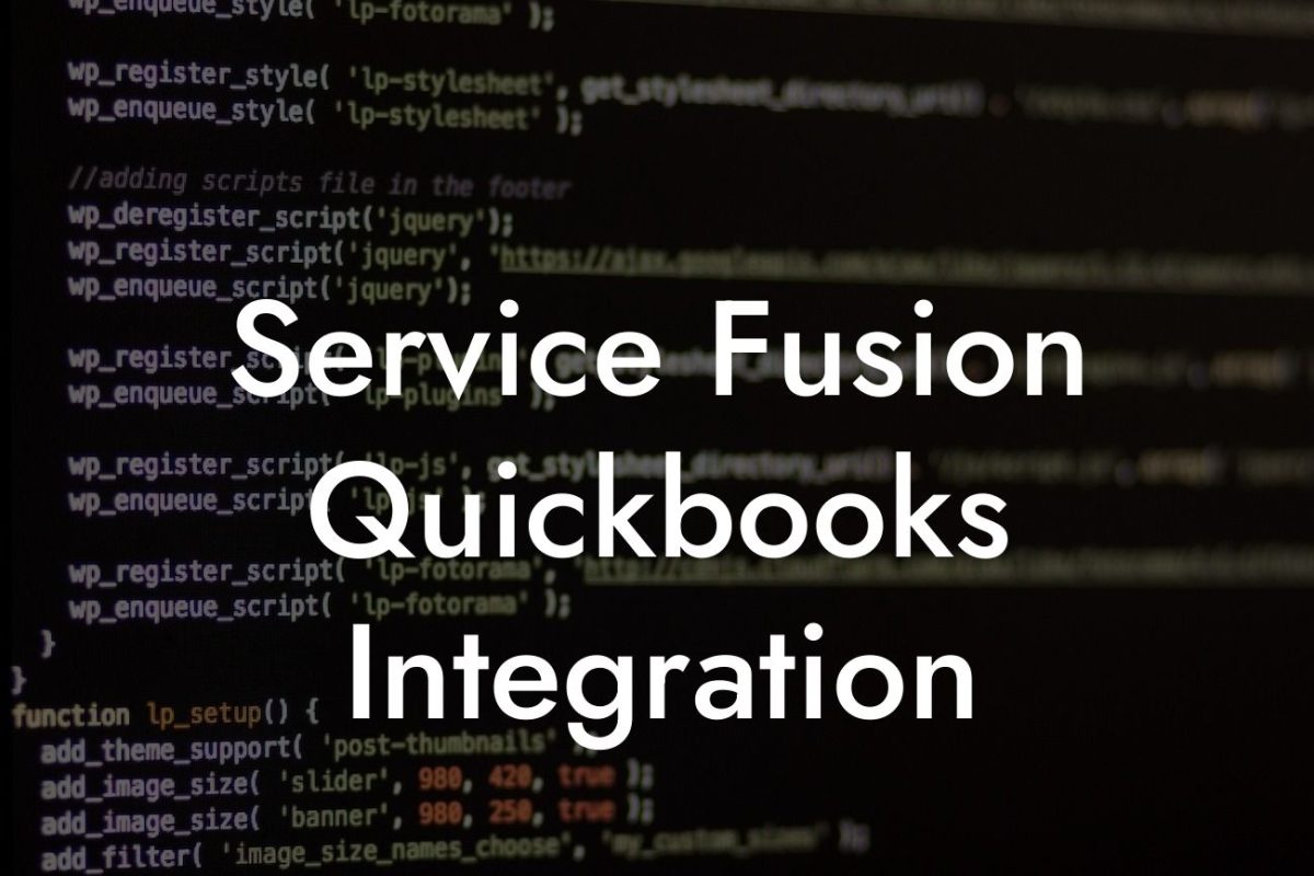 Service Fusion Quickbooks Integration