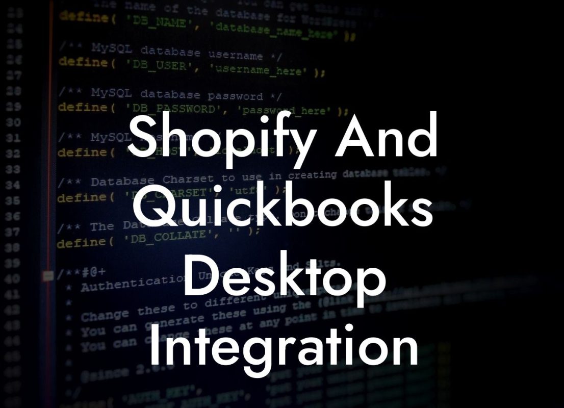 Shopify And Quickbooks Desktop Integration