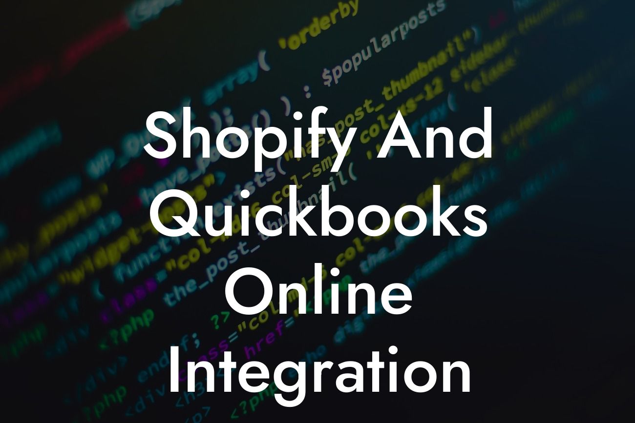 Shopify And Quickbooks Online Integration