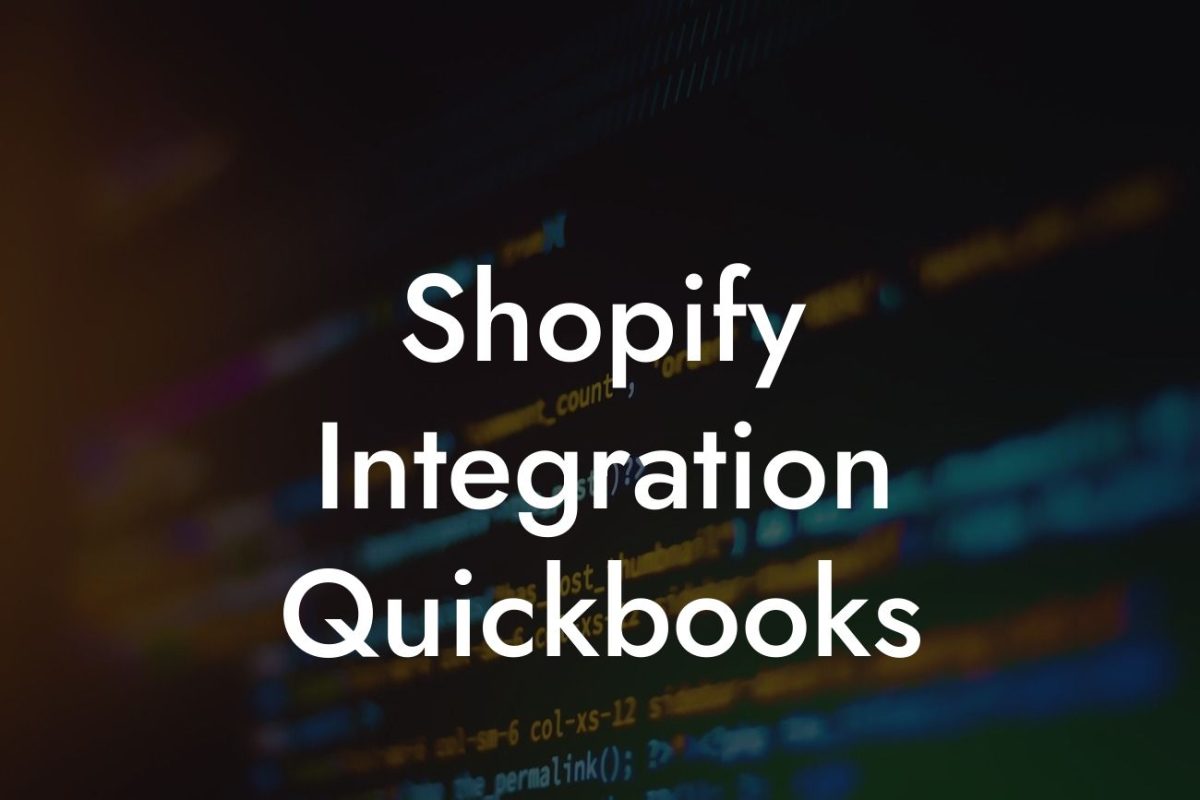 Shopify Integration Quickbooks