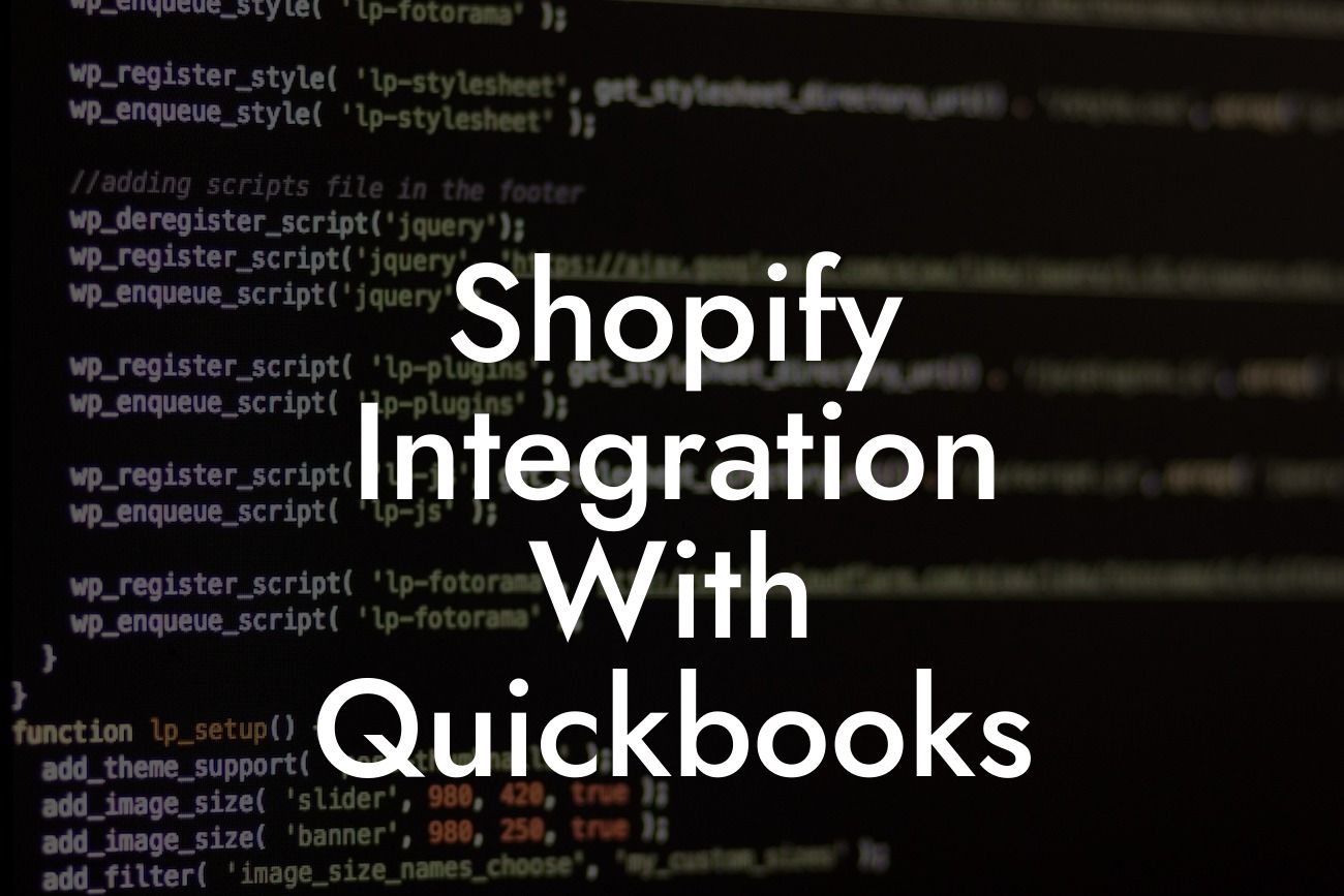 Shopify Integration With Quickbooks