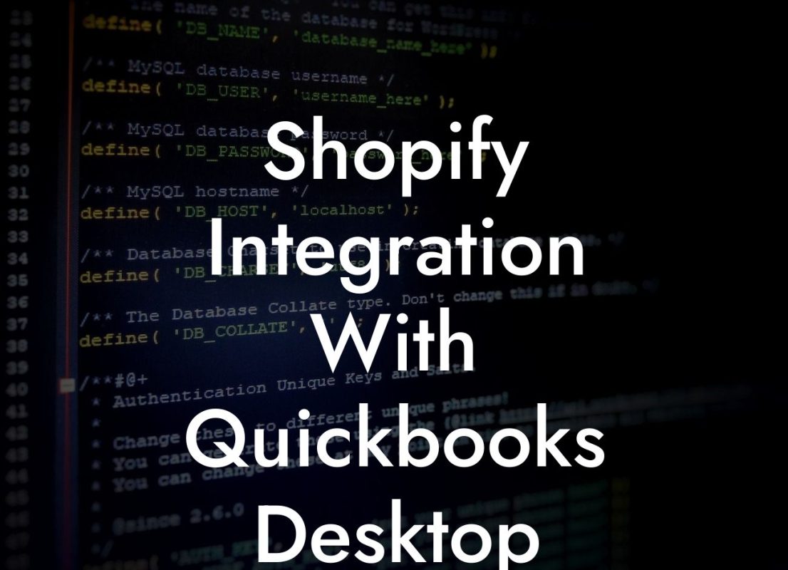 Shopify Integration With Quickbooks Desktop