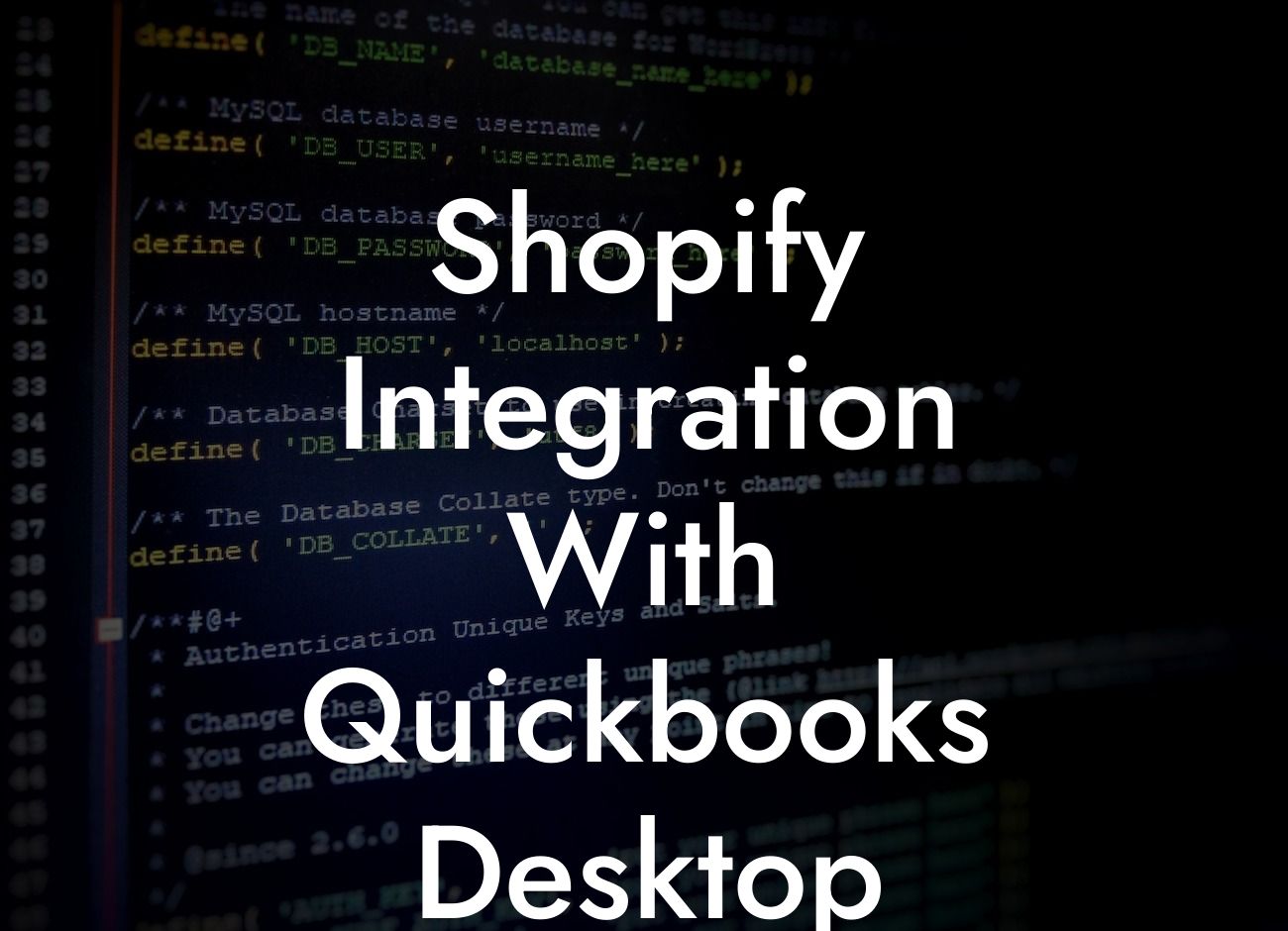 Shopify Integration With Quickbooks Desktop