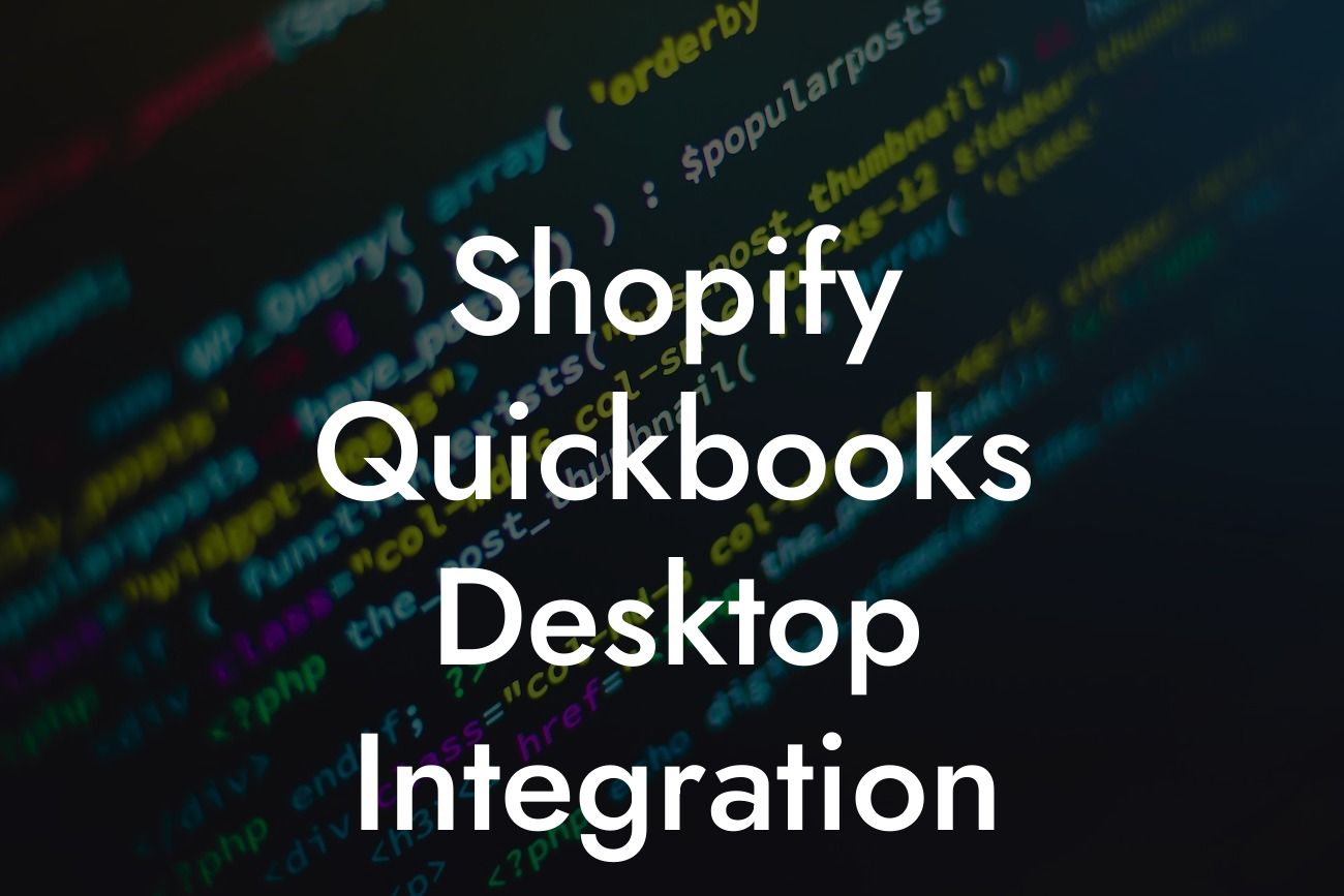 Shopify Quickbooks Desktop Integration