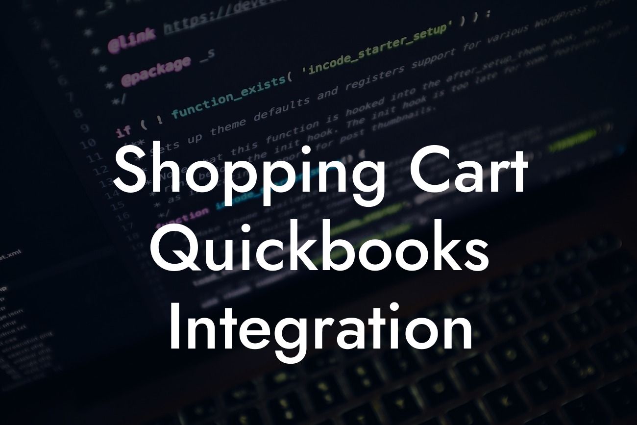 Shopping Cart Quickbooks Integration