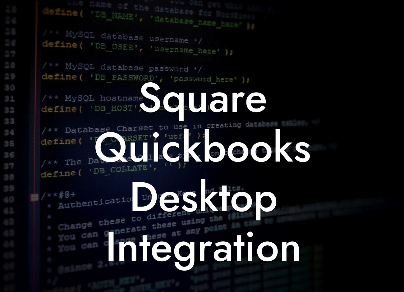 Square Quickbooks Desktop Integration