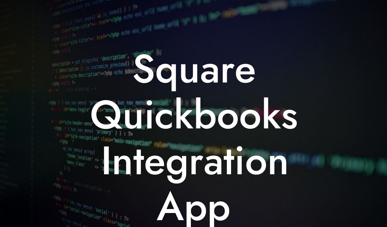 Square Quickbooks Integration App