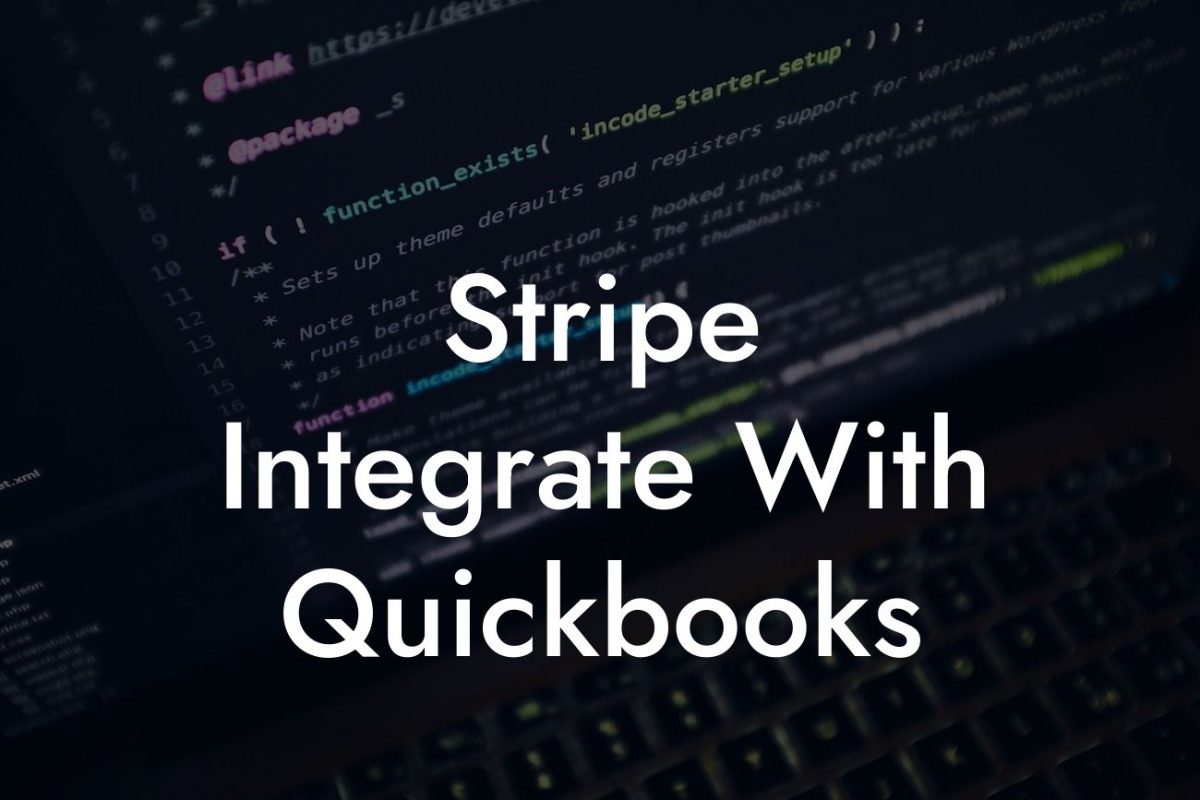 Stripe Integrate With Quickbooks