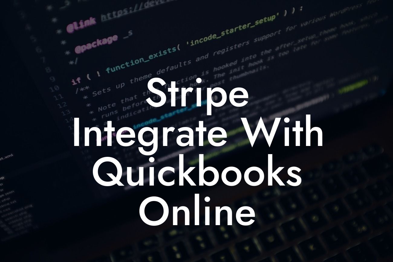 Stripe Integrate With Quickbooks Online