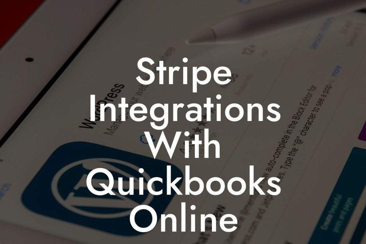 Stripe Integrations With Quickbooks Online