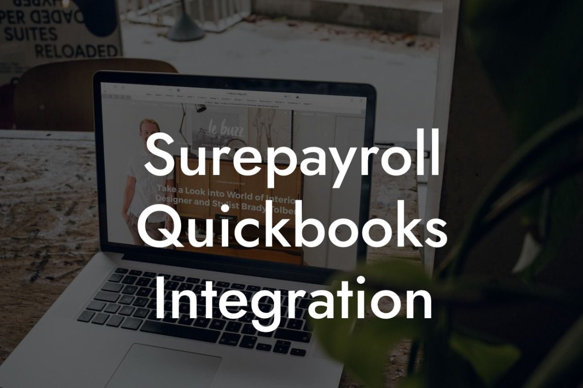 Surepayroll Quickbooks Integration