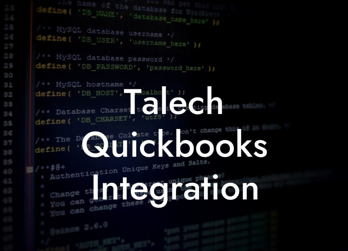 Talech Quickbooks Integration