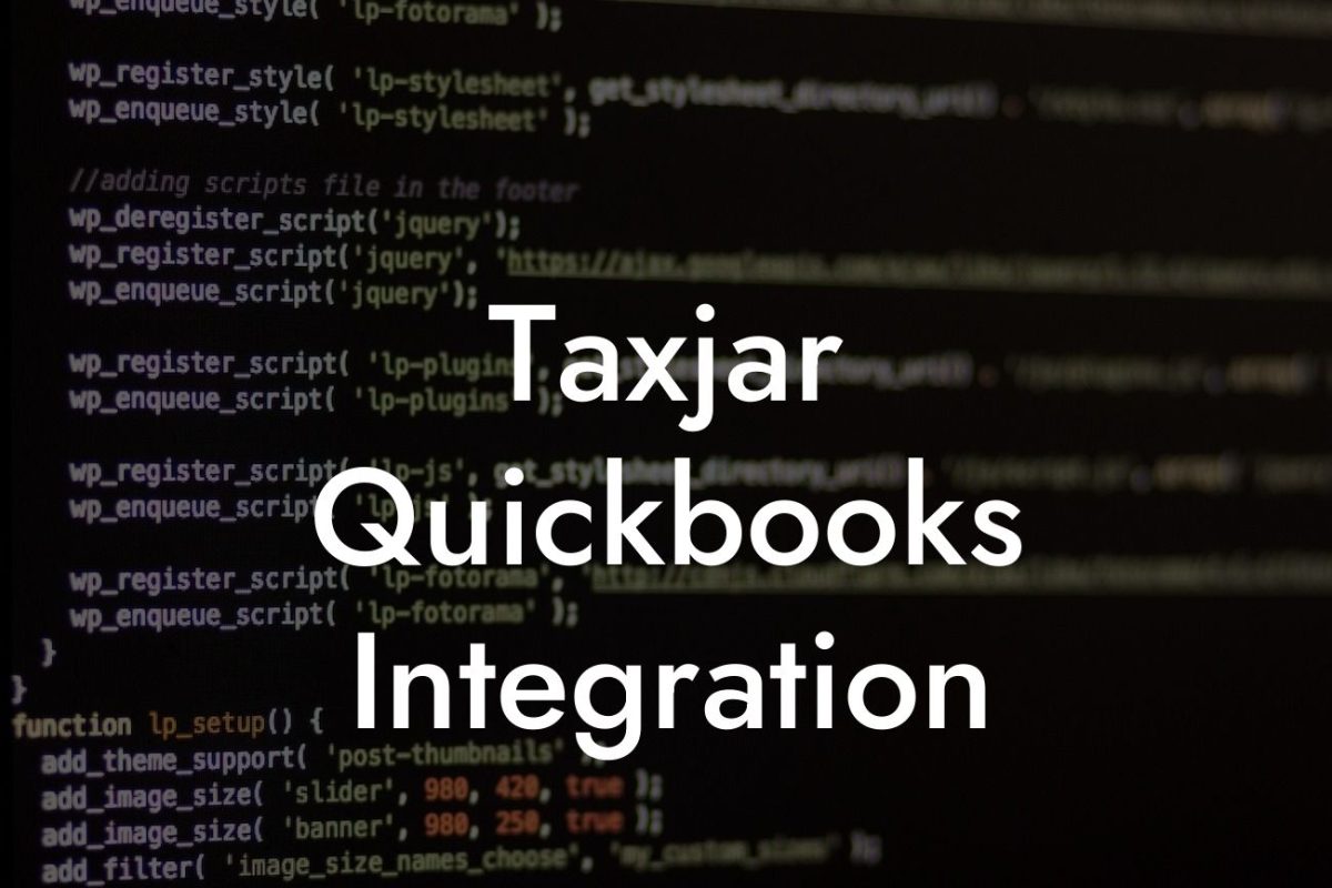 Taxjar Quickbooks Integration