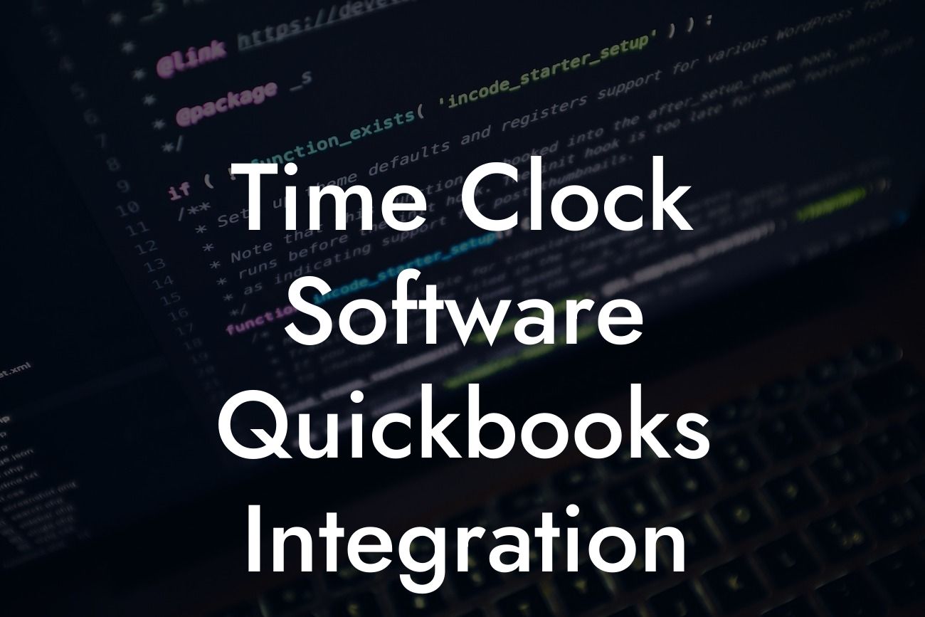 Time Clock Software Quickbooks Integration