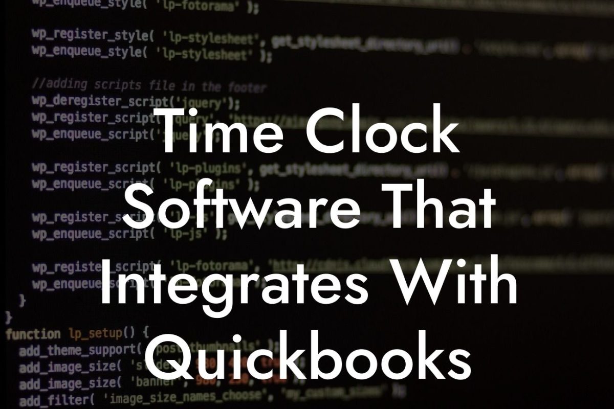 Time Clock Software That Integrates With Quickbooks