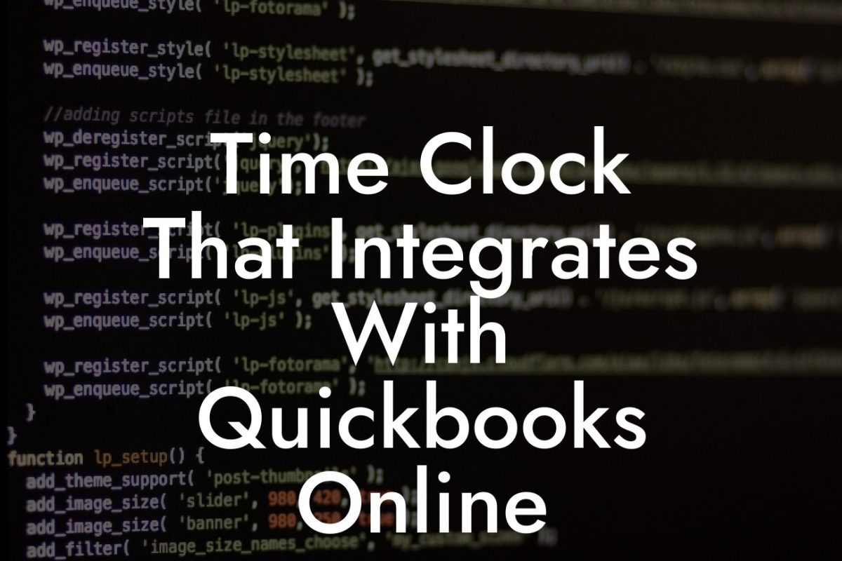 Time Clock That Integrates With Quickbooks Online