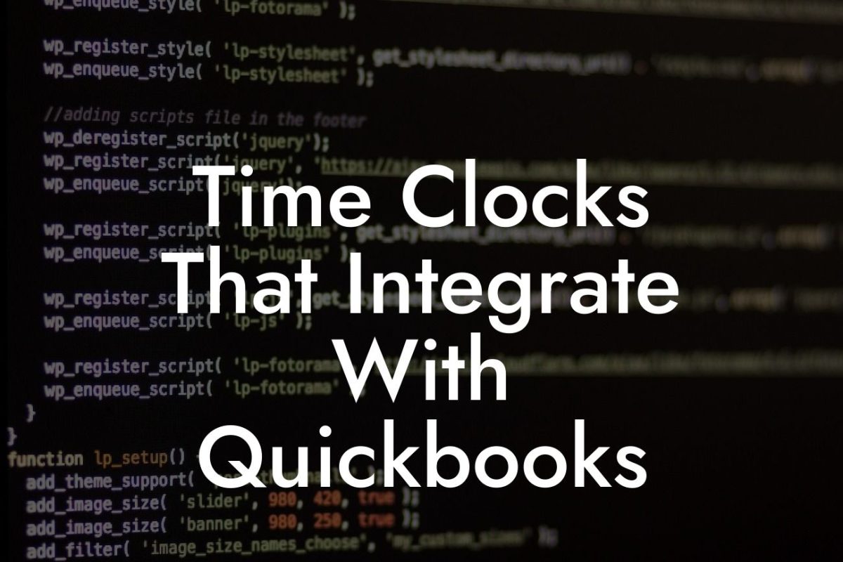 Time Clocks That Integrate With Quickbooks