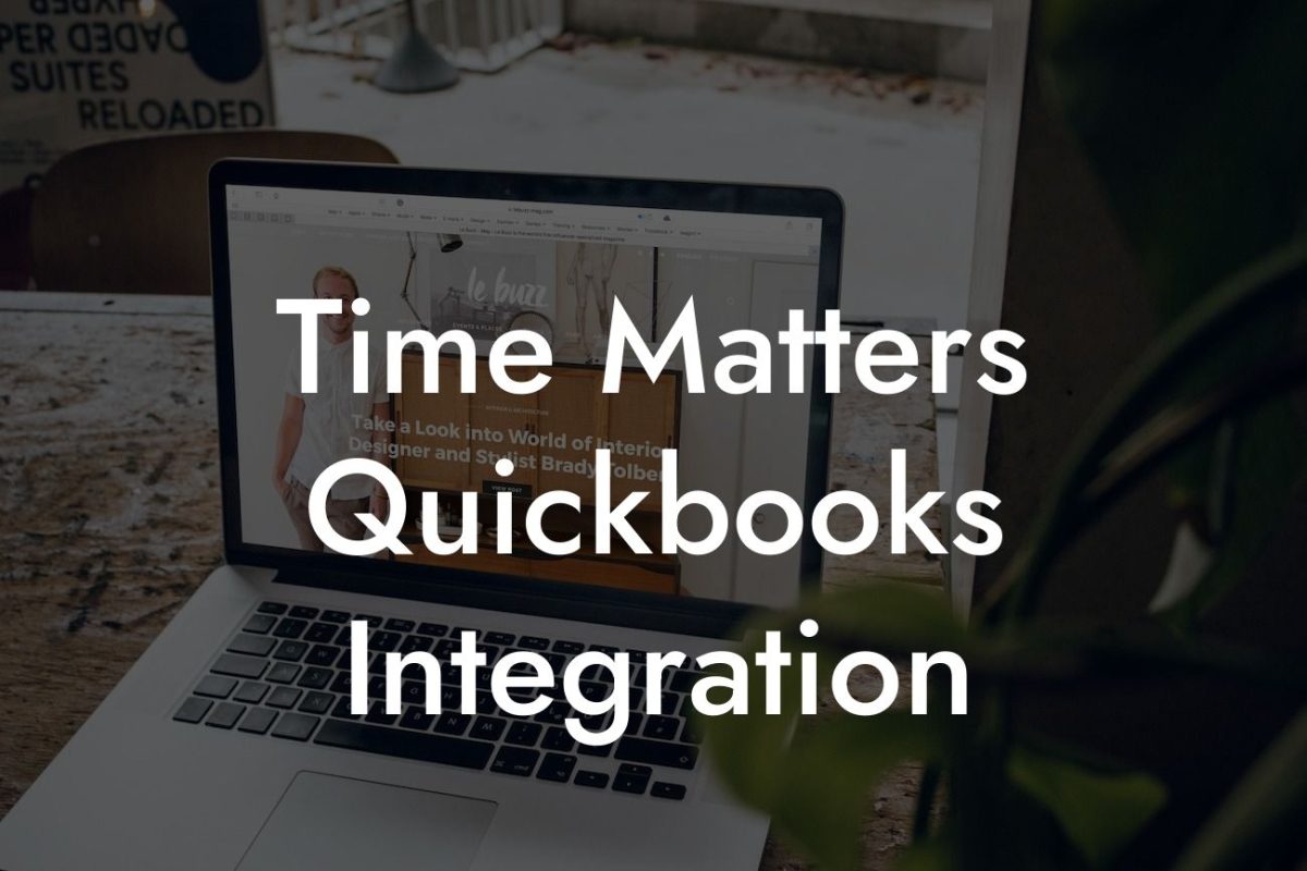 Time Matters Quickbooks Integration