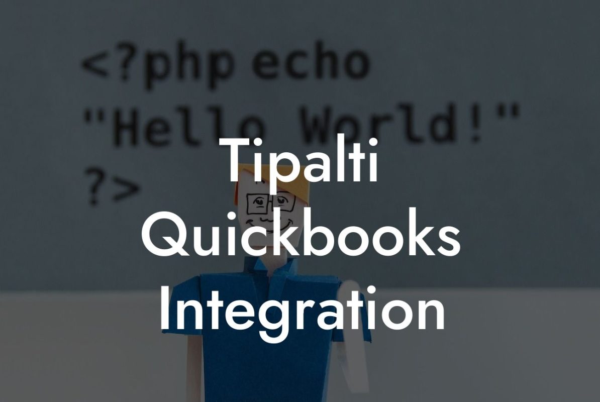 Tipalti Quickbooks Integration