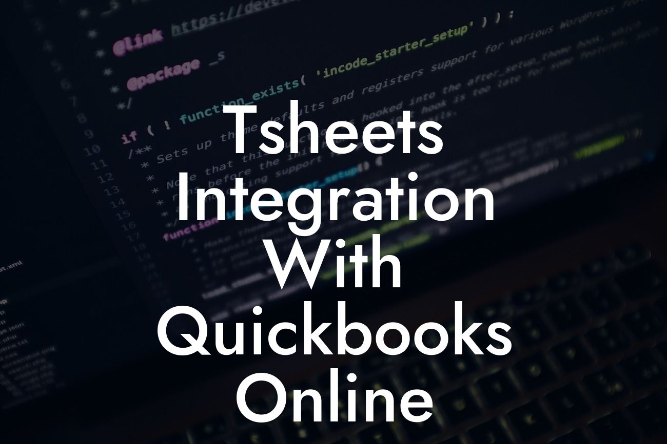Tsheets Integration With Quickbooks Online