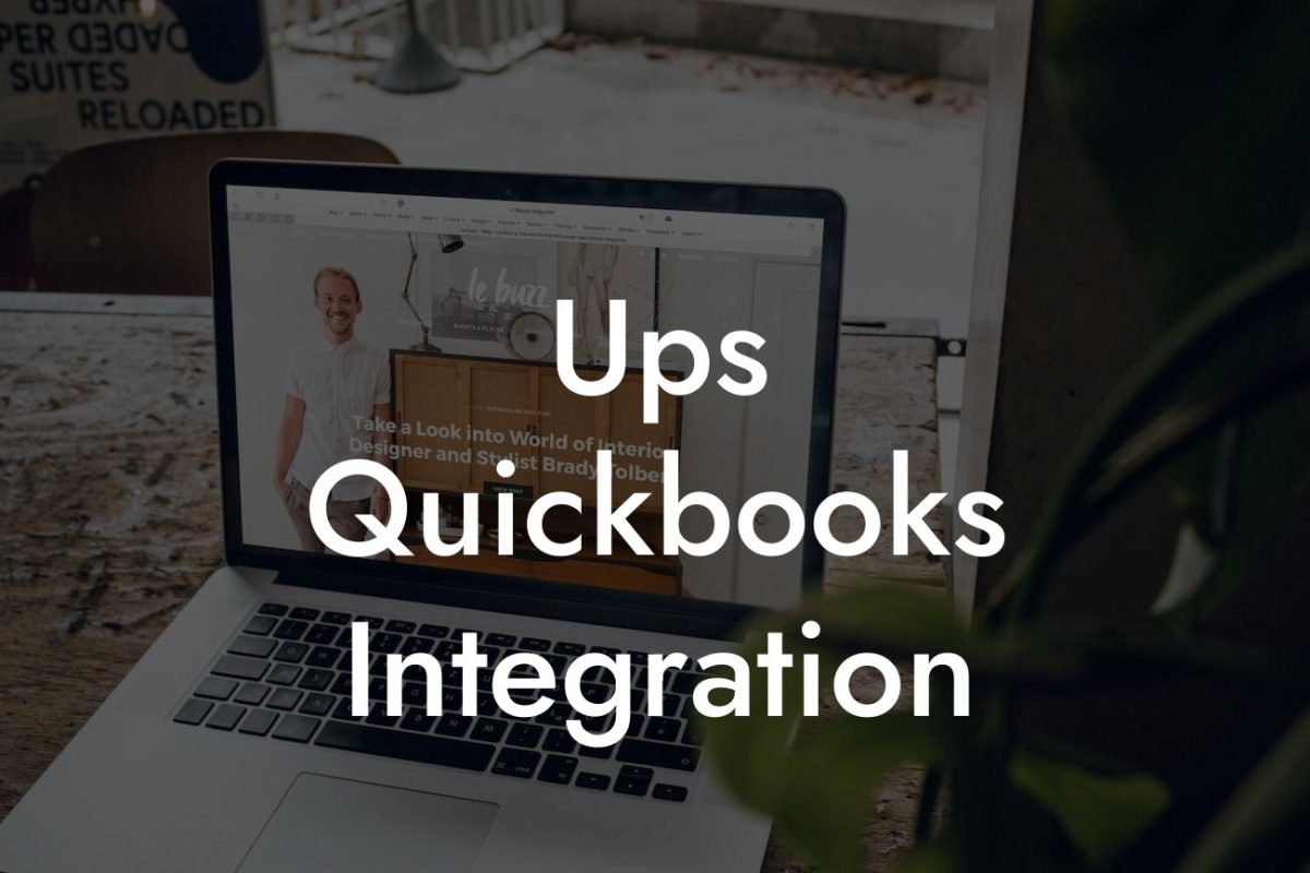 Ups Quickbooks Integration