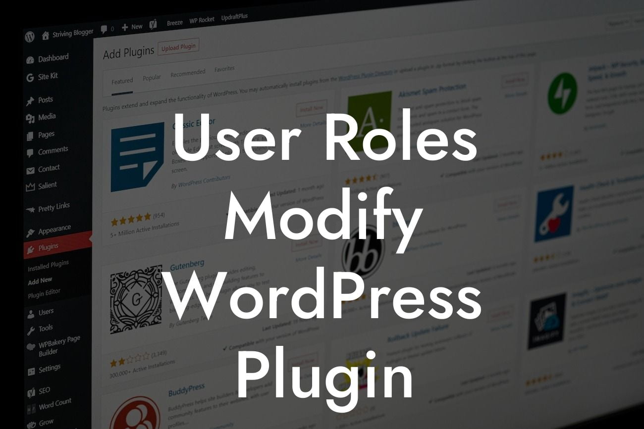 User Roles Modify WordPress Plugin