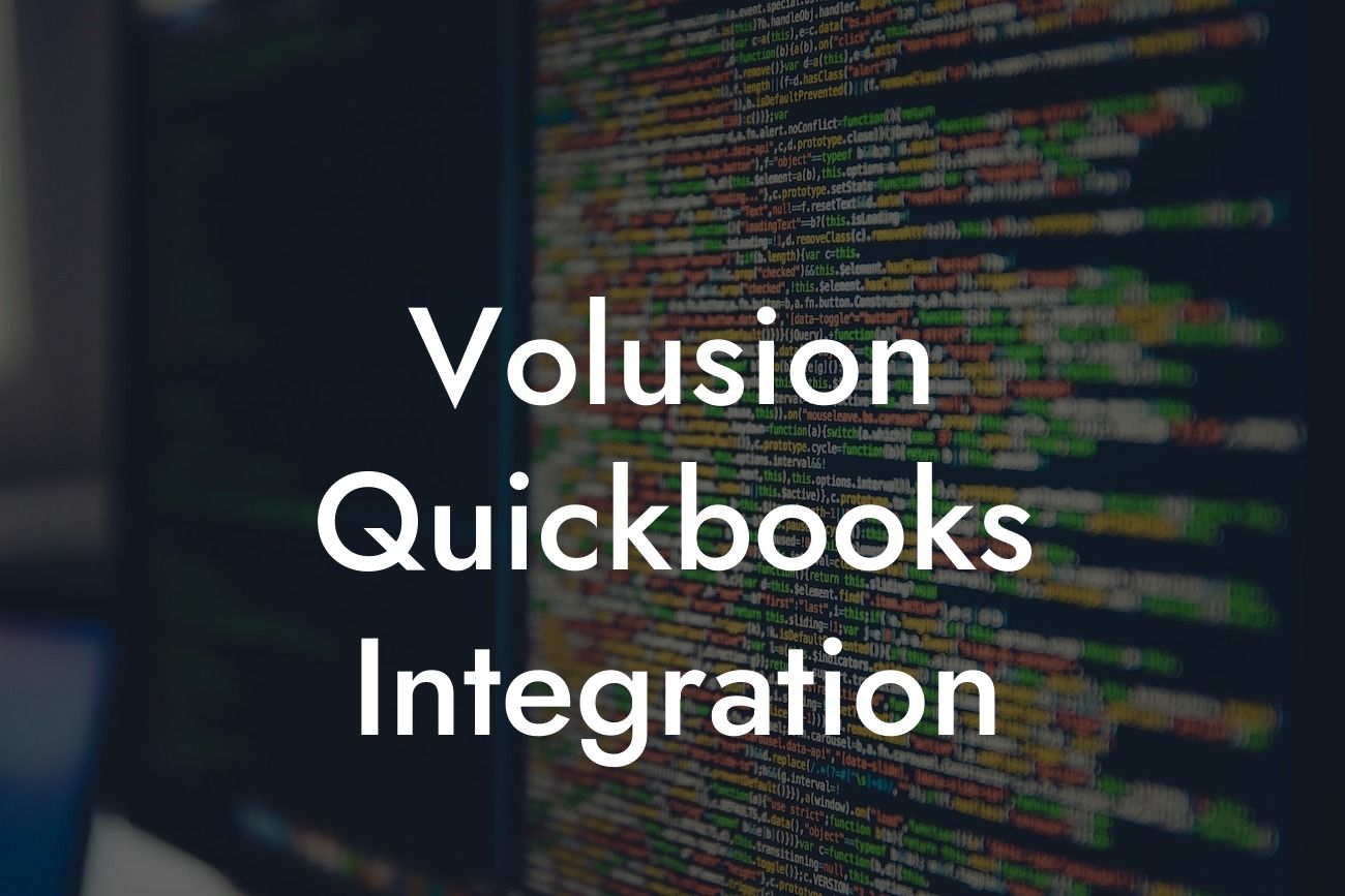 Volusion Quickbooks Integration