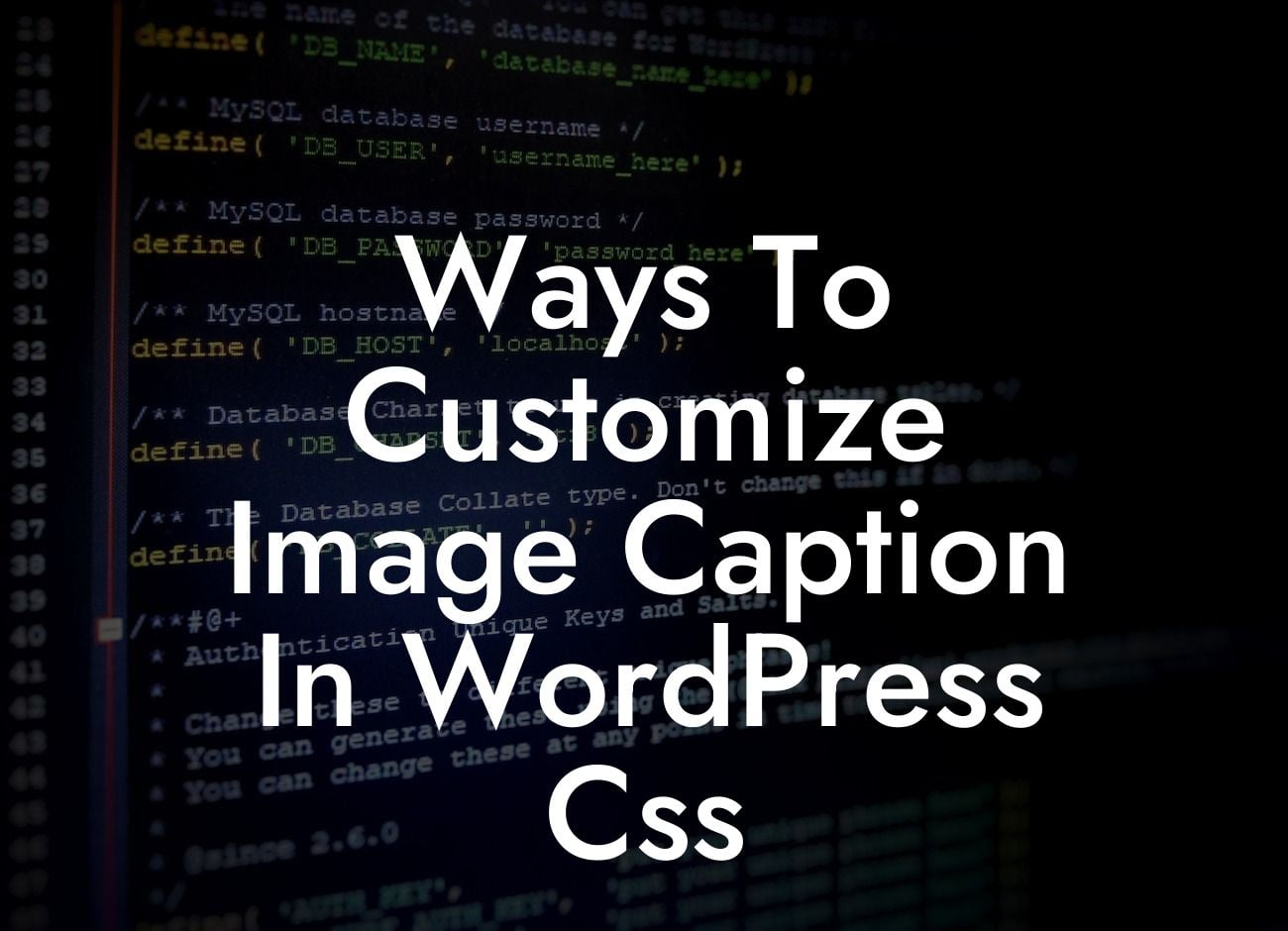 Ways To Customize Image Caption In WordPress Css