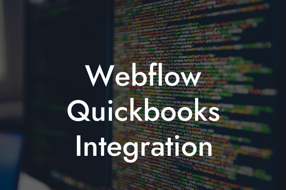 Webflow Quickbooks Integration