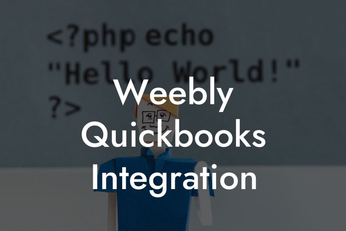 Weebly Quickbooks Integration