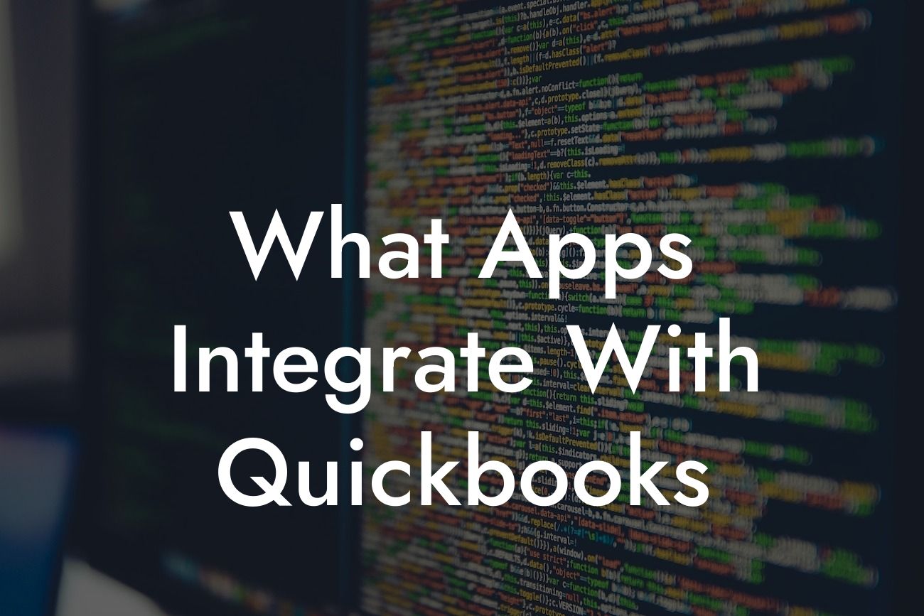 What Apps Integrate With Quickbooks