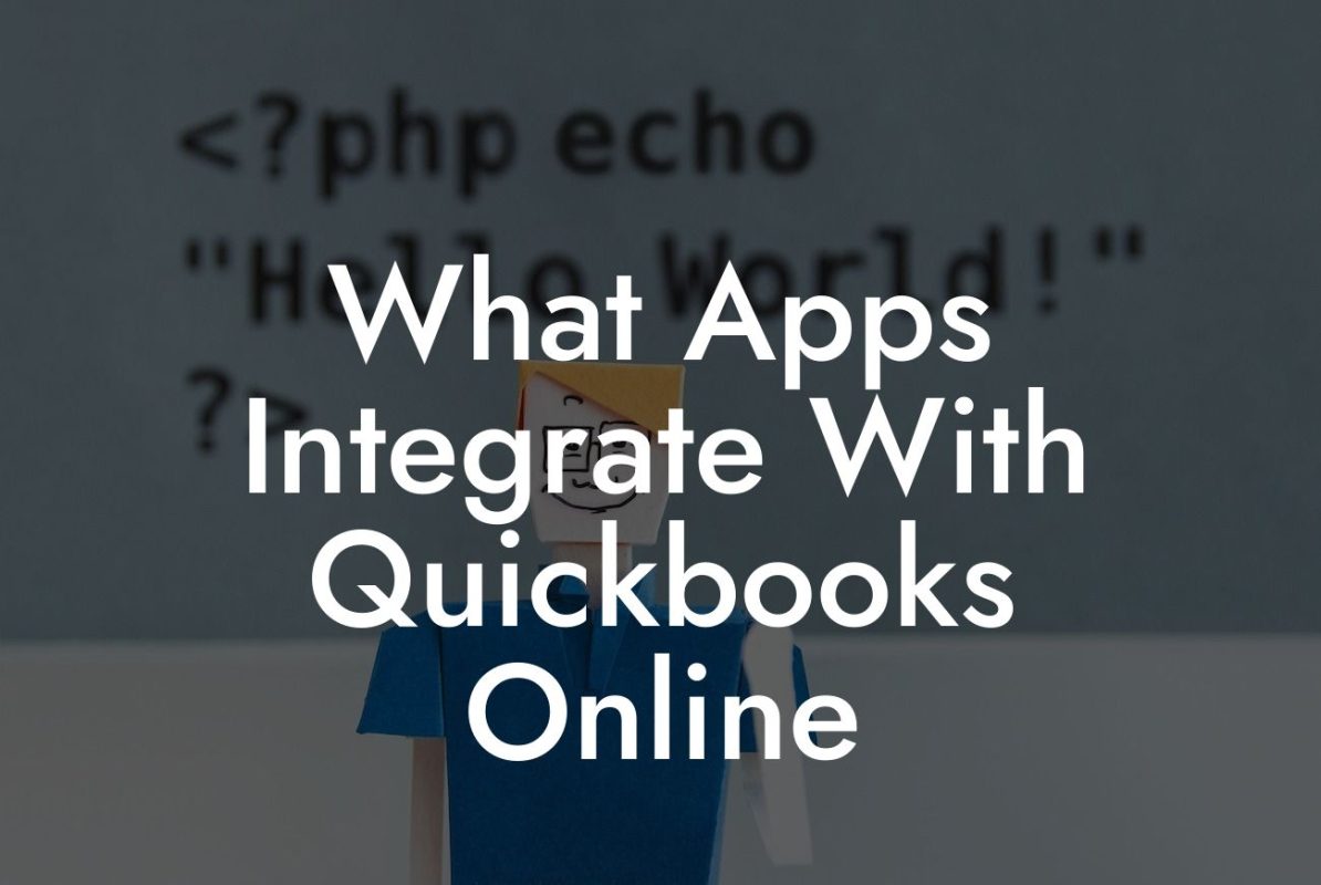 What Apps Integrate With Quickbooks Online