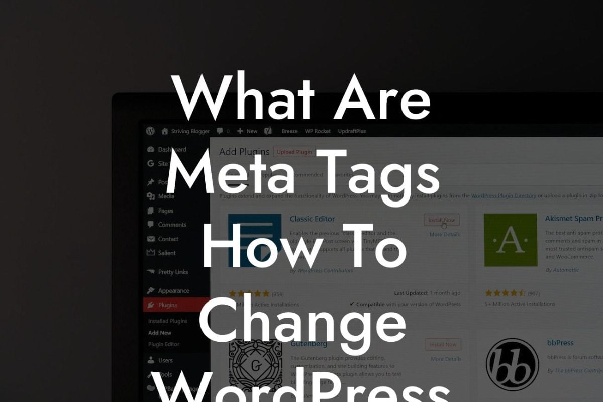 What Are Meta Tags How To Change WordPress