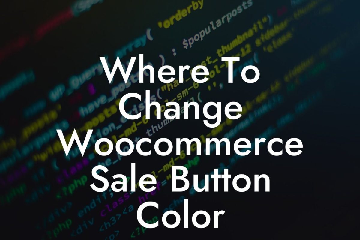 Where To Change Woocommerce Sale Button Color