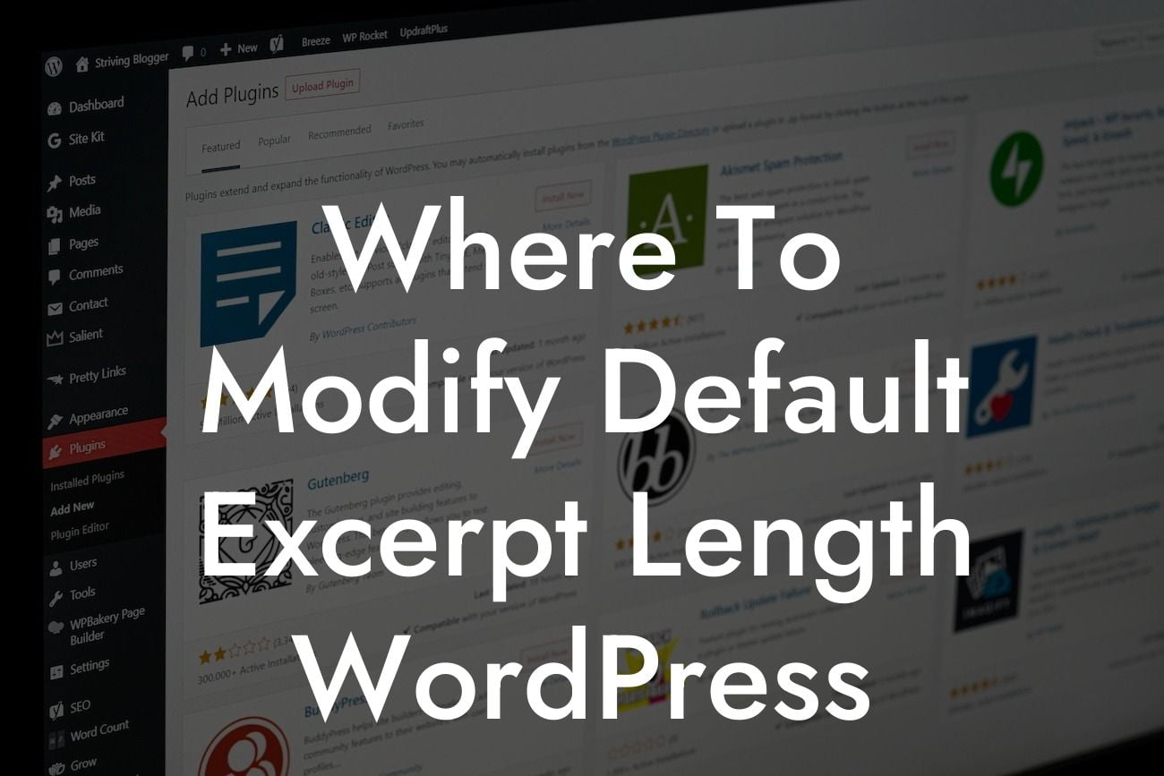 Where To Modify Default Excerpt Length WordPress