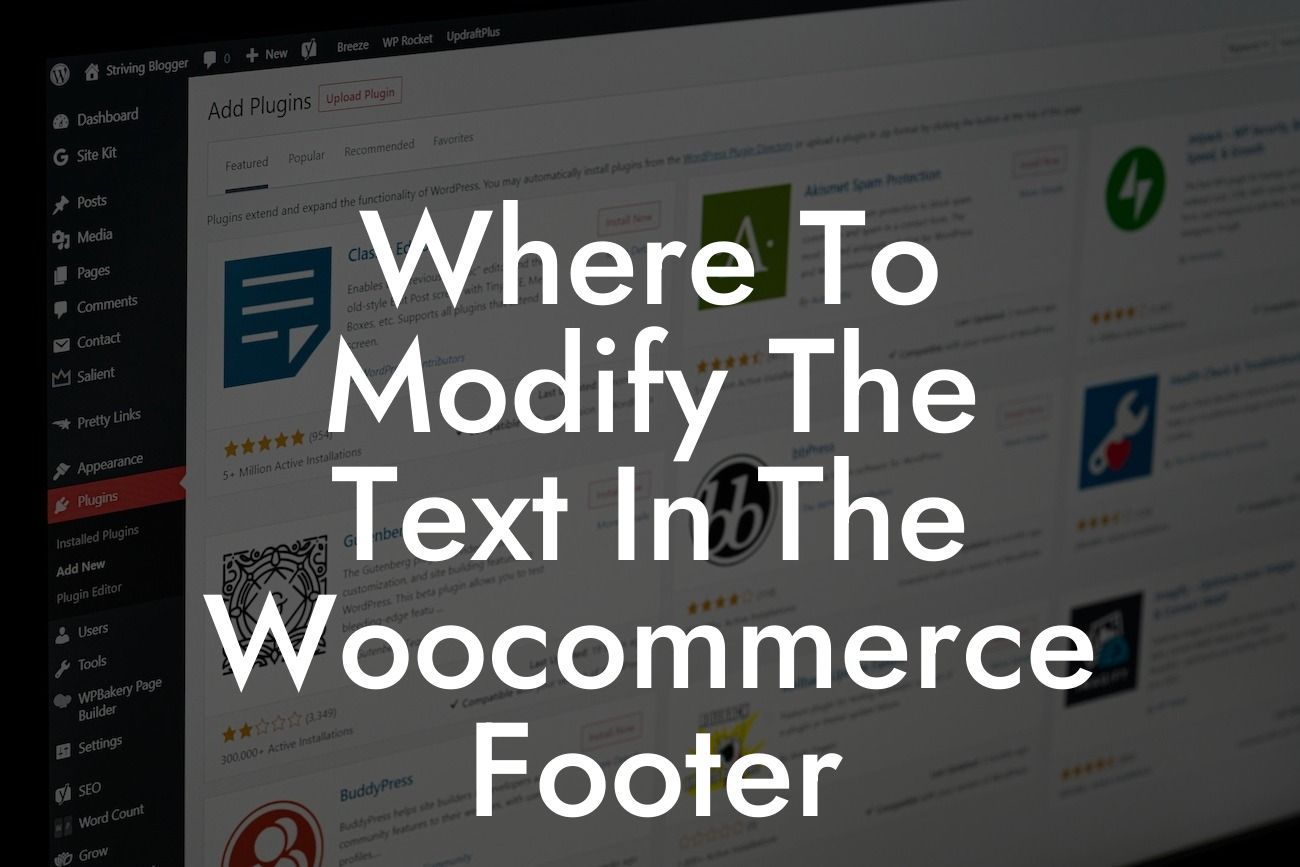 Where To Modify The Text In The Woocommerce Footer