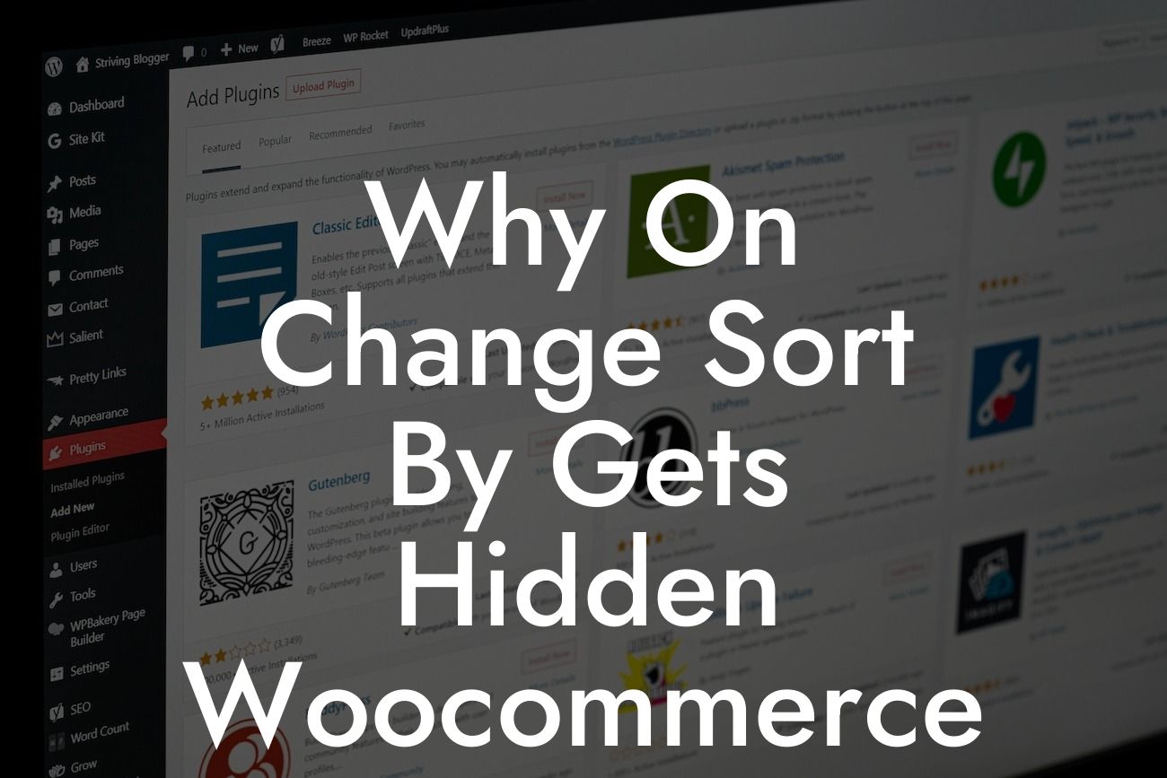 Why On Change Sort By Gets Hidden Woocommerce