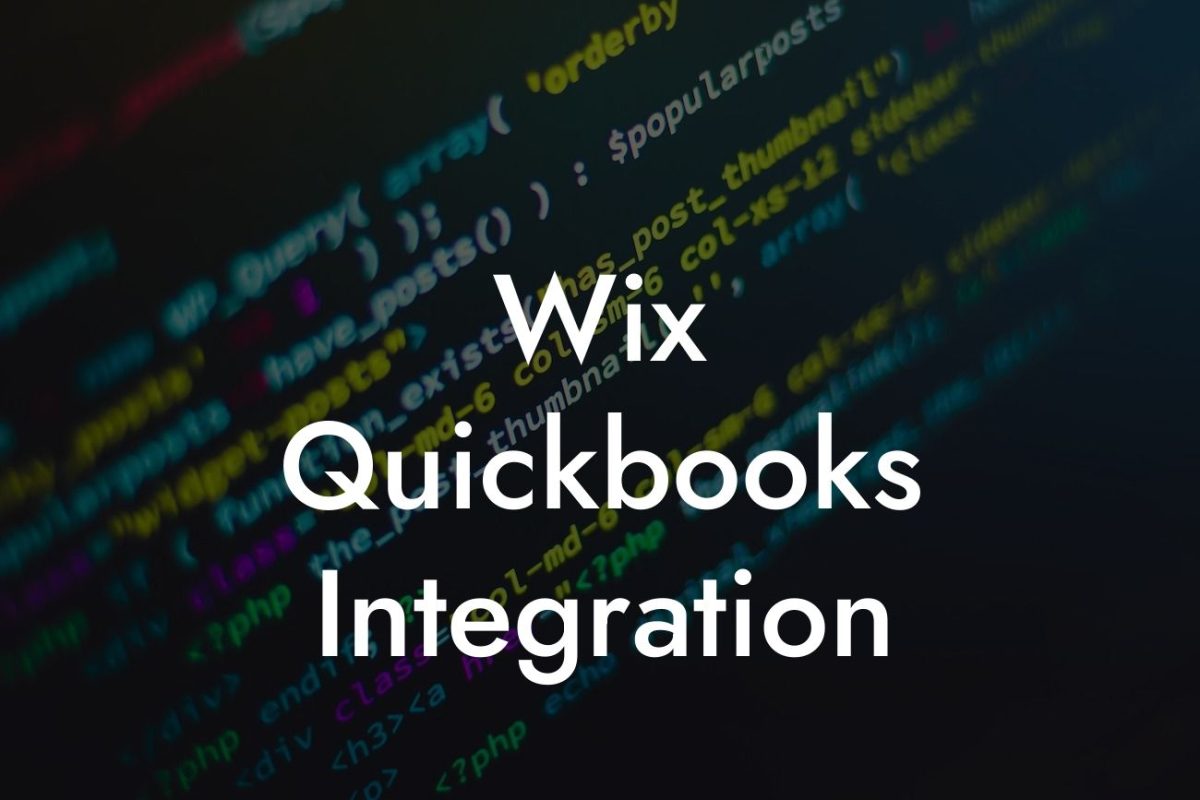 Wix Quickbooks Integration