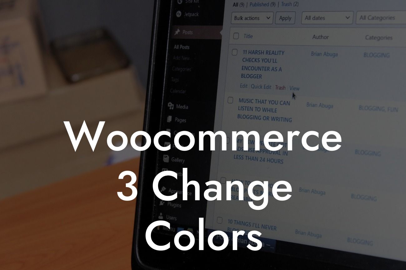 Woocommerce 3 Change Colors