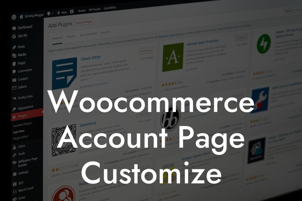 Woocommerce Account Page Customize